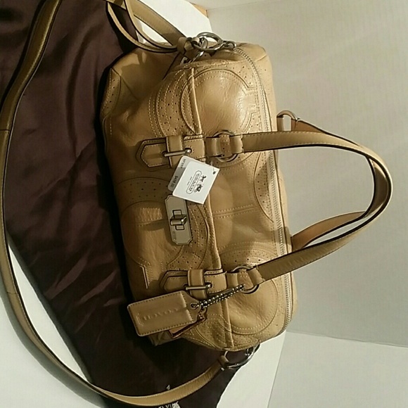 Coach Chelsea Perforated Leather Satchel - NWT - Picture 3 of 8